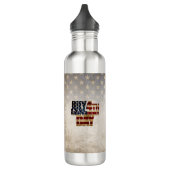 4. Juli Unabhängigkeitstag Vintages Flaggendesign Edelstahlflasche (Links)