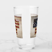 4. Juli Unabhängigkeitstag Vintages Flaggendesign Glas (Links)