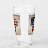 4. Juli Unabhängigkeitstag Vintages Flaggendesign Glas (Rechts)
