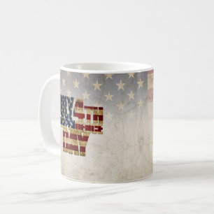 4. Juli Unabhängigkeitstag Vintages Flaggendesign Kaffeetasse