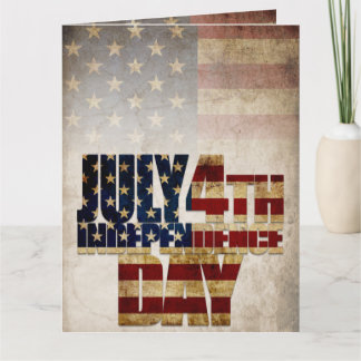4. Juli Unabhängigkeitstag Vintages Flaggendesign Karte