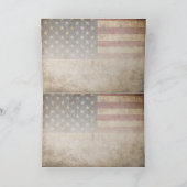 4. Juli Unabhängigkeitstag Vintages Flaggendesign Karte (Innenseite)