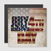 4. Juli Unabhängigkeitstag Vintages Flaggendesign Magnetkarte (Vorne/Hinten)
