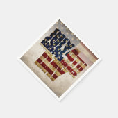 4. Juli Unabhängigkeitstag Vintages Flaggendesign Serviette (Ecke)