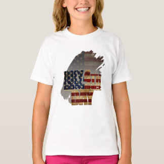 4. Juli Unabhängigkeitstag Vintages Flaggendesign T-Shirt