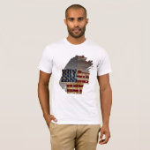 4. Juli Unabhängigkeitstag Vintages Flaggendesign T-Shirt (Vorne ganz)