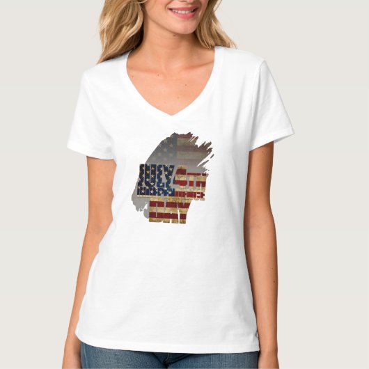 4. Juli Unabhängigkeitstag Vintages Flaggendesign T-Shirt (Vorderseite)