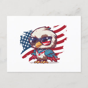 4. Juli Unabhängigkeitstag Vogel Amerikanische Adl Feiertagspostkarte