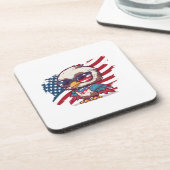 4. Juli Unabhängigkeitstag Vogel Amerikanische Adl Getränkeuntersetzer (Linke Seite)