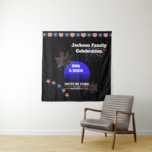 4. Juli, Unabhängigkeitstag Wandteppich (Beispiel)