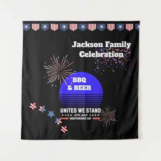 4. Juli, Unabhängigkeitstag Wandteppich (Vorderseite)