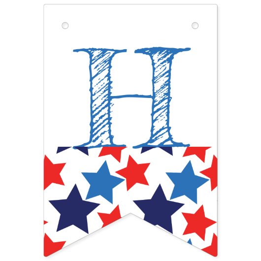 4. Juli/Unabhängigkeitstag Wimpelkette (Zweite Fahne)