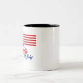 4. Juli - Unabhängigkeitstag Zweifarbige Tasse (Mittel)