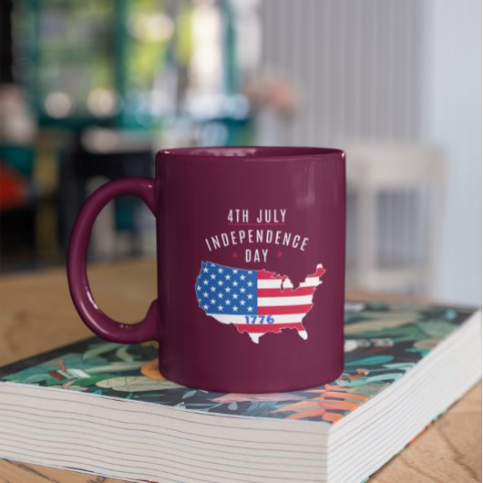 4. JULI-Unabhängigkeitstag Zweifarbige Tasse