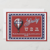 4. Juli "Unabhängigkeitstages" Party KUNDENGERECHT Einladung (Vorderseite)