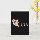 4. Juli Uncle Sam American Fireworks Fun Boys Karte (Gelbe Blume)