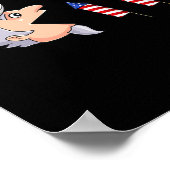4. Juli Uncle Sam American Fireworks Fun Boys Poster (Ecke)