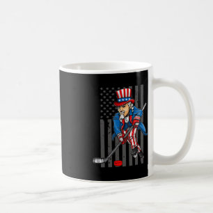 4. Juli Uncle Sam Ice Hockey Boys American Fla Kaffeetasse