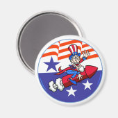 4. Juli Uncle Sam Magnet (Vorderseite/Rückseite)