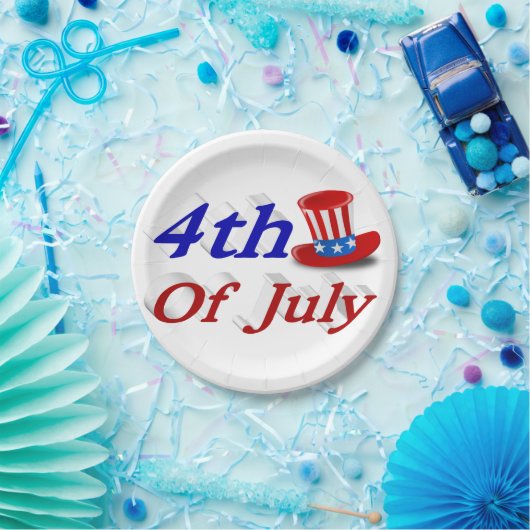 4. Juli Uncle Sam Pappteller (Party)
