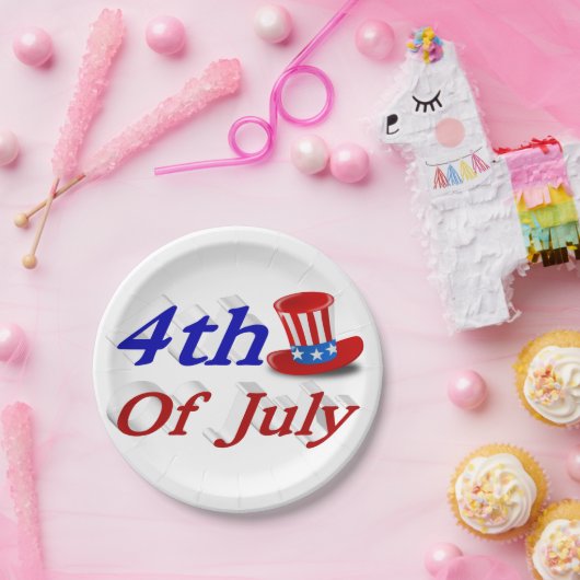 4. Juli Uncle Sam Pappteller (Party)