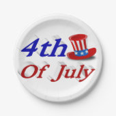 4. Juli Uncle Sam Pappteller (Vorderseite)