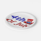 4. Juli Uncle Sam Pappteller (Schrägansicht)