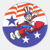 4. Juli Uncle Sam Sticker (Vorderseite)