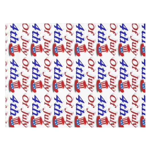 4. Juli Uncle Sam Tischdecke (Vorderseite (Horizontal))