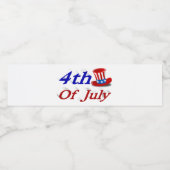 4. Juli Uncle Sam Wasserflaschenetikett (Einzelnes Label)