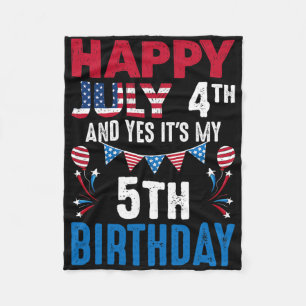 4. Juli und ja, es ist mein 5. Geburtstag amerikan Fleecedecke