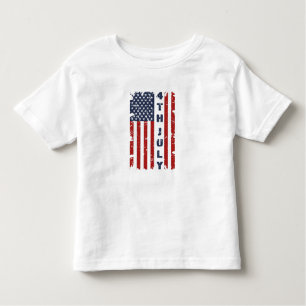4. Juli und Torn-US-Flagge Kleinkind T-shirt