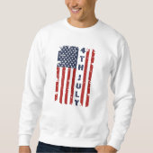 4. Juli und Torn-US-Flagge Sweatshirt (Vorderseite)
