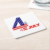 4. Juli Untersetzer (angewinkelt)