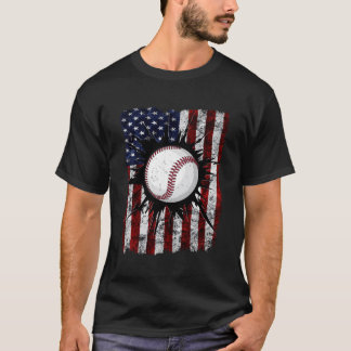 4. Juli US-amerikanische Flagge Baseball T-Shirt