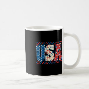4. Juli US-amerikanische Flagge Coquette Bow Women Kaffeetasse