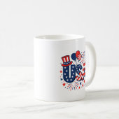 4. Juli US-amerikanische Flagge Kaffeetasse (VorderseiteRechts)