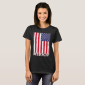 4. Juli US-amerikanische Flagge Patriotic T-Shirt (Vorne ganz)