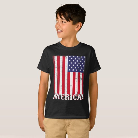 4. Juli US-amerikanische Flagge Patriotic T-Shirt (Vorne ganz)