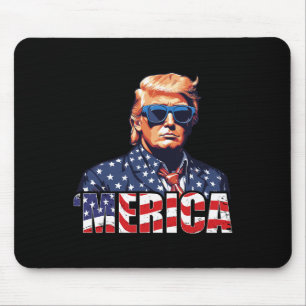 4. Juli US-amerikanische Flagge Trump Vintage Outf Mousepad
