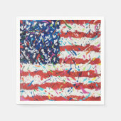 4. Juli US Confetti Flag Cocktail Napkins Serviette (Vorderseite)
