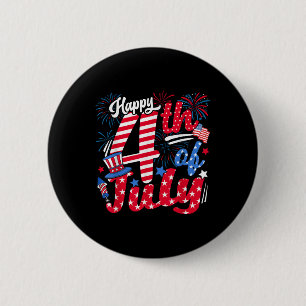 4. Juli US Flag American 4. Juli Ind. Button