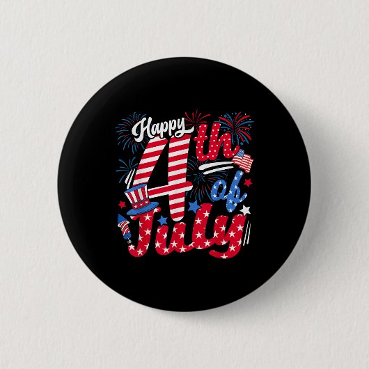 4. Juli US Flag American 4. Juli Ind. Button (Vorderseite)