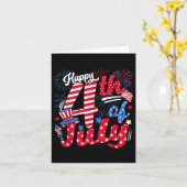 4. Juli US Flag American 4. Juli Ind. Karte (Gelbe Blume)