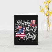 4. Juli US Flag American 4. Juli Ind. Karte (Gelbe Blume)