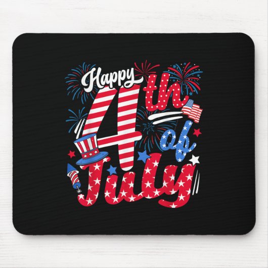 4. Juli US Flag American 4. Juli Ind. Mousepad (Vorne)
