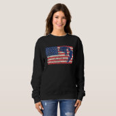 4. Juli US Flag Fischfang Sweatshirt (Vorne ganz)