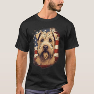 4. Juli US Flag weich überzogene Wheaten Terrier t T-Shirt