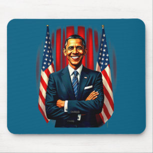 4. Juli US-Flagge 44. Präsident Barack Obama T- Mousepad