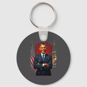 4. Juli US-Flagge 44. Präsident Barack Obama T- Schlüsselanhänger